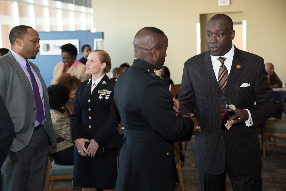 Marines highlight officer programs during CIAA tournament