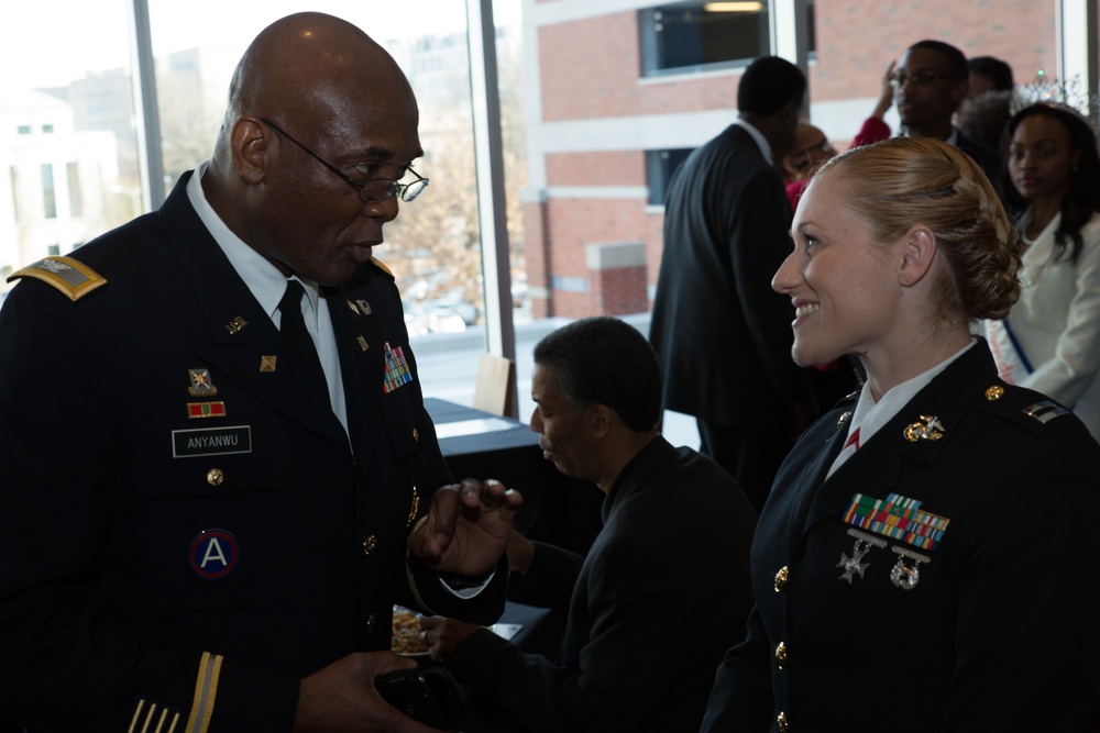 Marines highlight officer programs during CIAA tournament