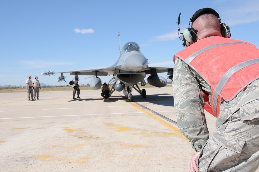 177th flight line operations at Davis-Monthan Air Force Base