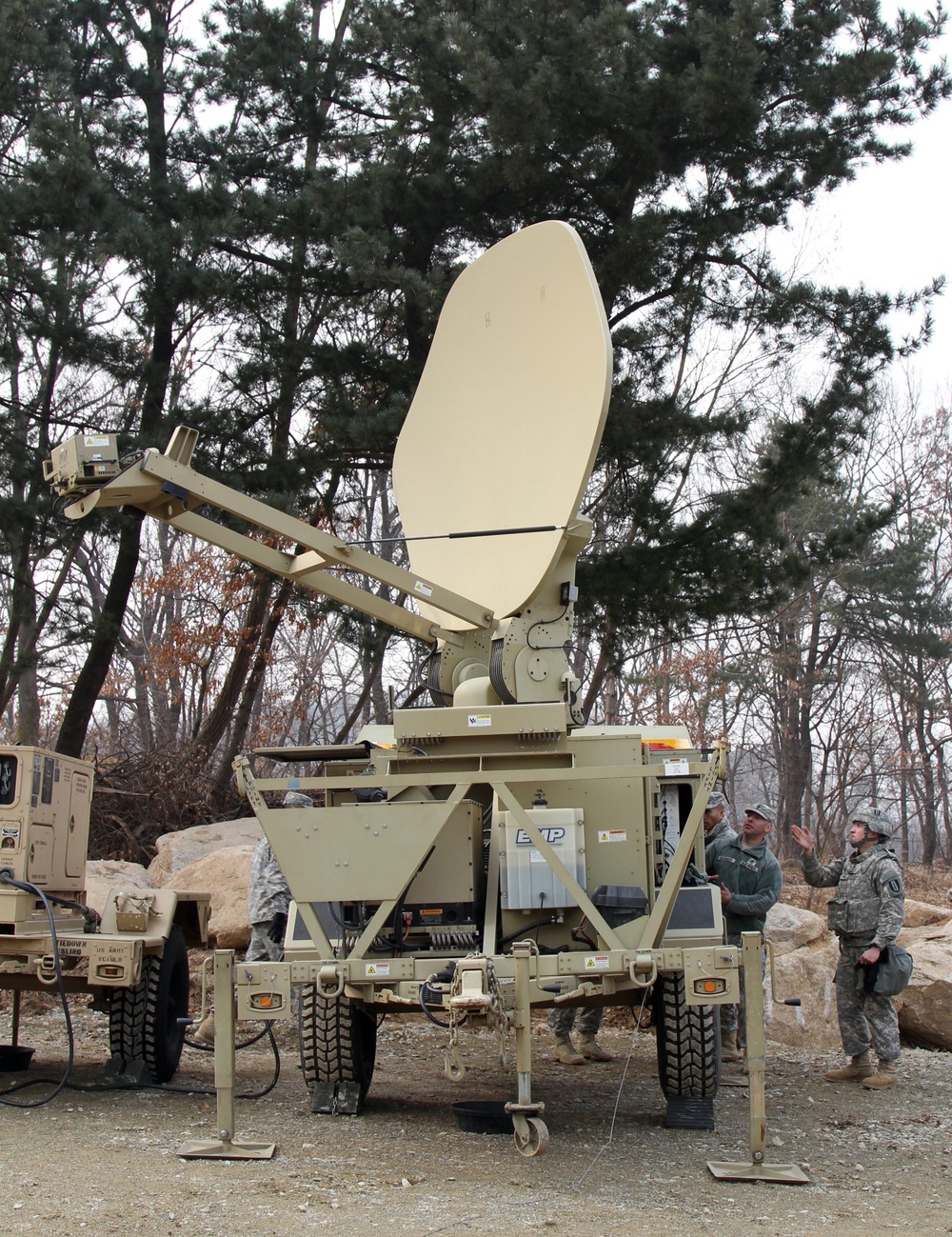 Satellite setup to support Task Force Wilson