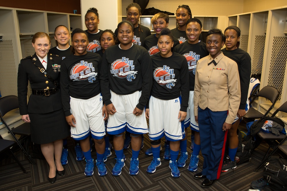 Marines prep Fayetteville State Univ. Lady Broncos for CIAA finals