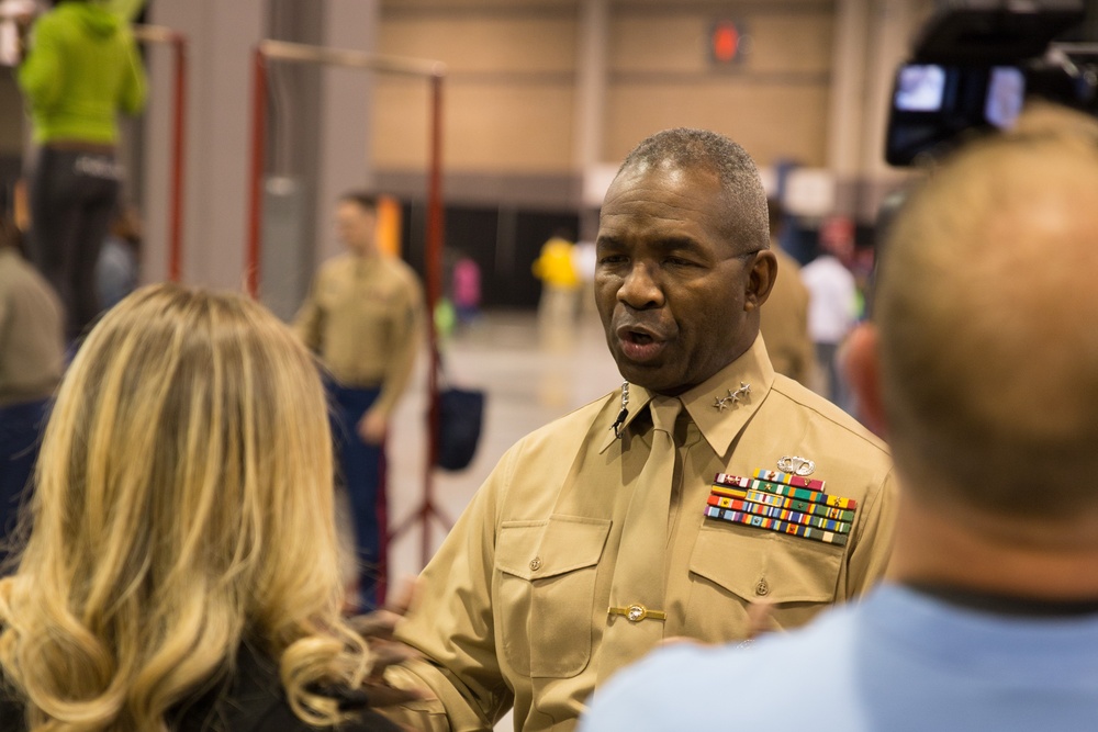 Marine leader encourages youth to excel