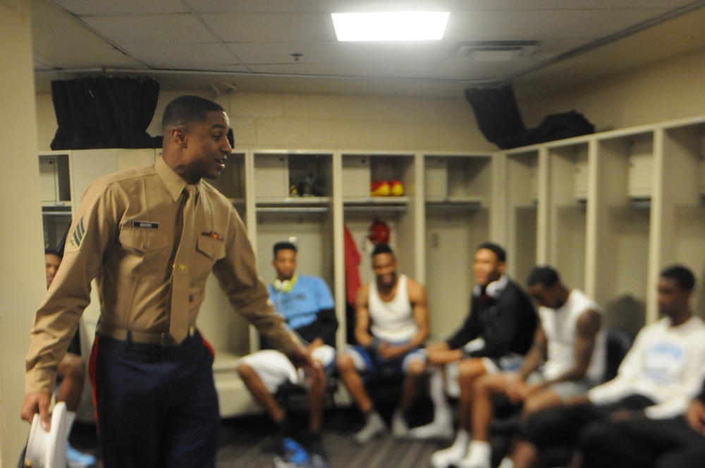 Marines provide motivation at CIAA men's final game