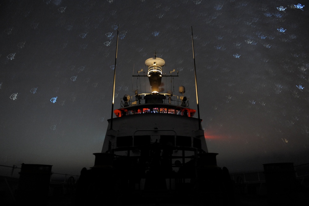 Dauntless at sea