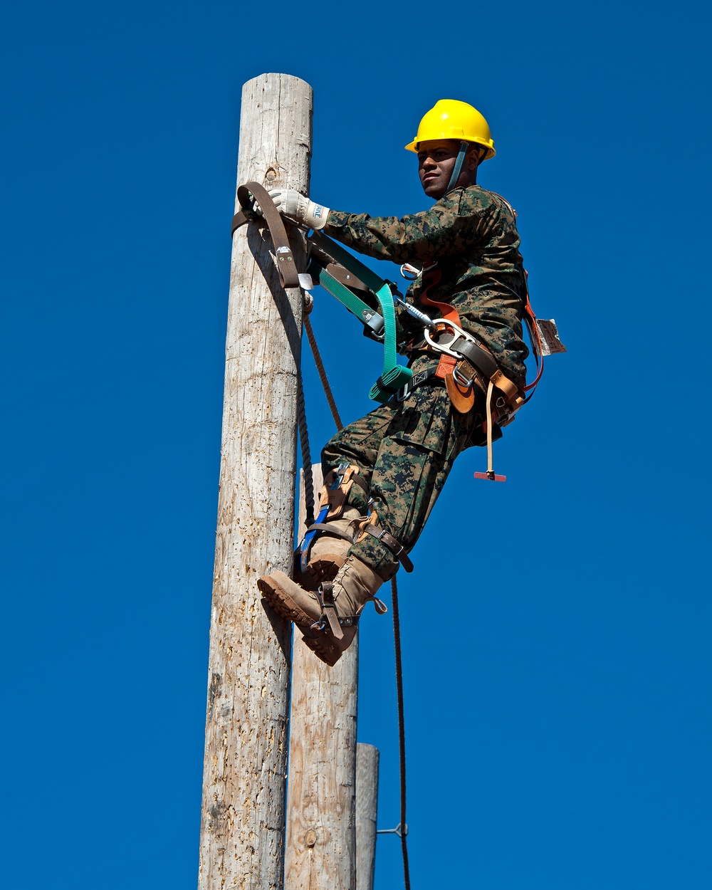 Qualification exercise for a pole rescue