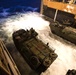 Amphibious assault vehicles exit USS Ashland well deck