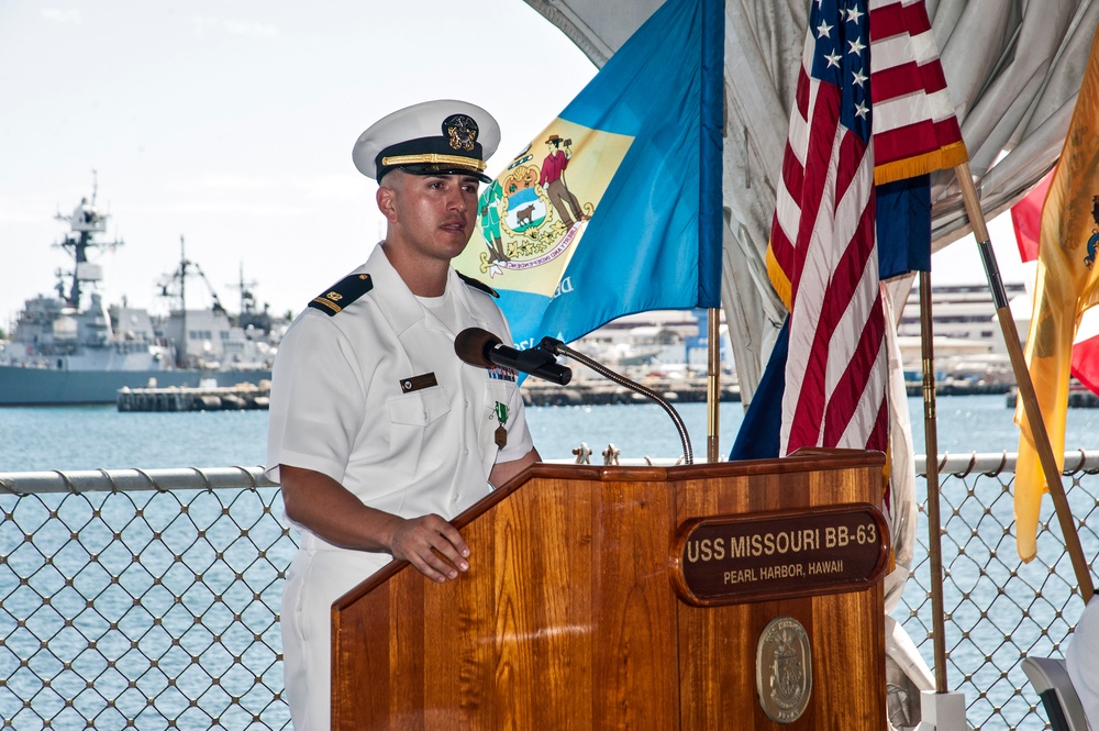 Chief Steelworker Louis Salazar commissioning ceremony