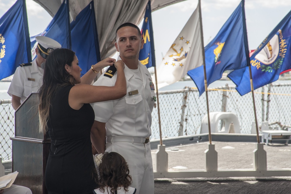 Chief Steelworker Louis Salazar commissioning ceremony