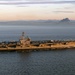 USS George H.W. Bush travels in the Strait of Gibraltar