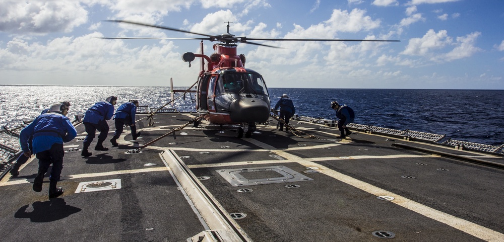 MH-65 Dolphin helicopter from Air Station Borinquen