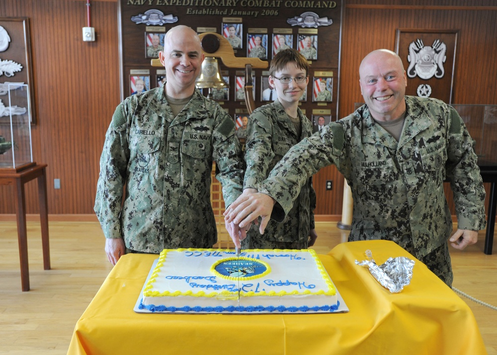 72nd birthday of US Navy Seabees cake cutting