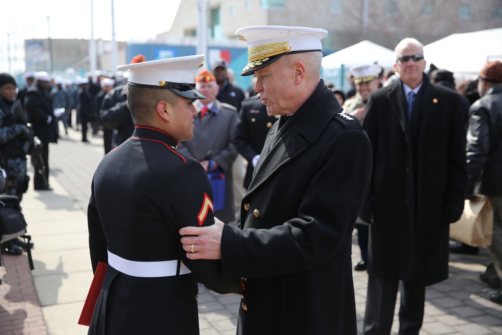 Commandant of the Marine Corps promotes 2nd MLG Marine