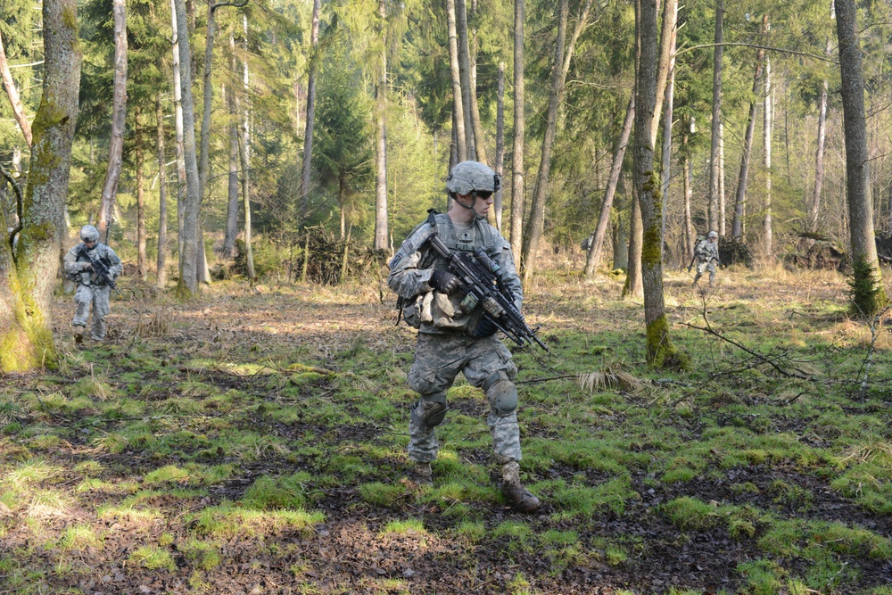 1-91 Cavalry Infantry dismounted platoon live fire excercise