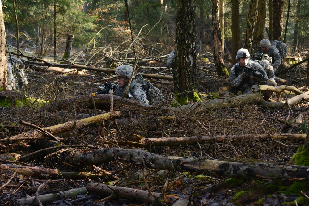 1-91 Cavalry Infantry dismounted platoon live fire excercise