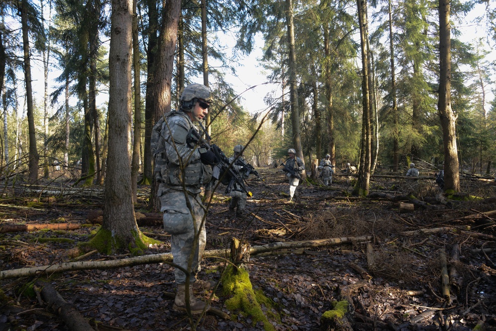 1-91 Cavalry Infantry dismounted platoon live fire excercise