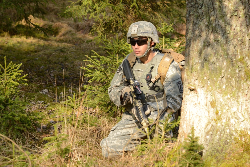 1-91 Cavalry dismounted patrol live fire exercise