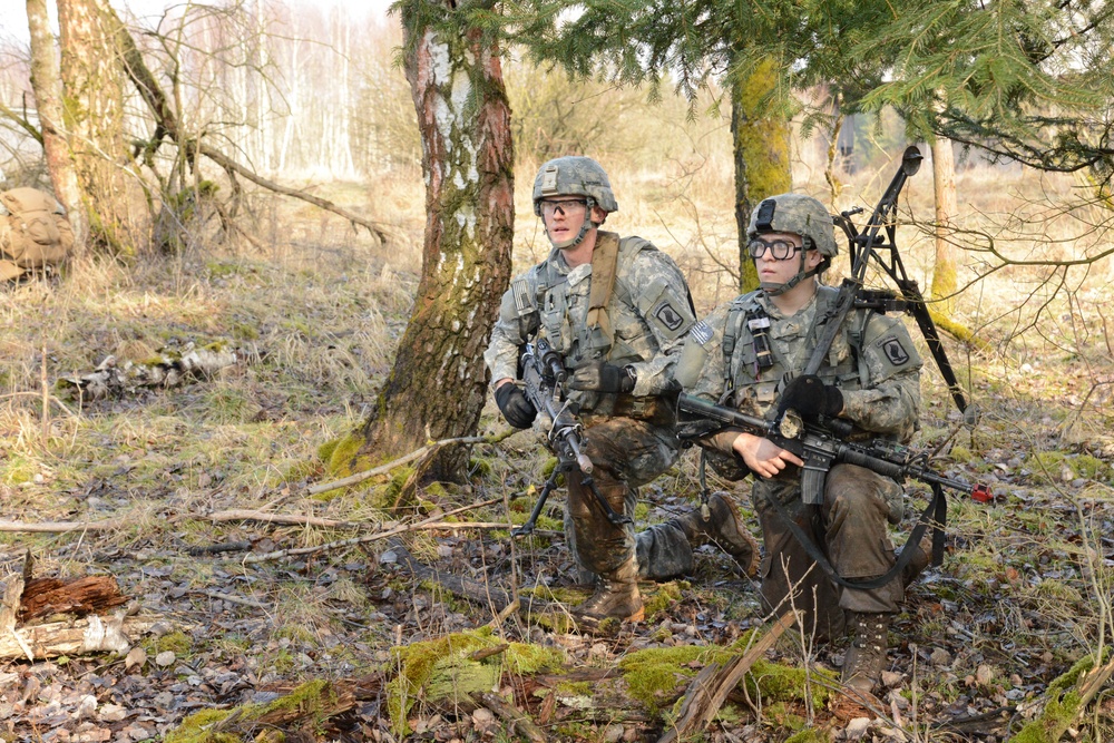 1-91 Cavalry dismounted patrol live fire exercise