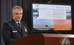 Maj. Gen. Jim Martin briefs reporters