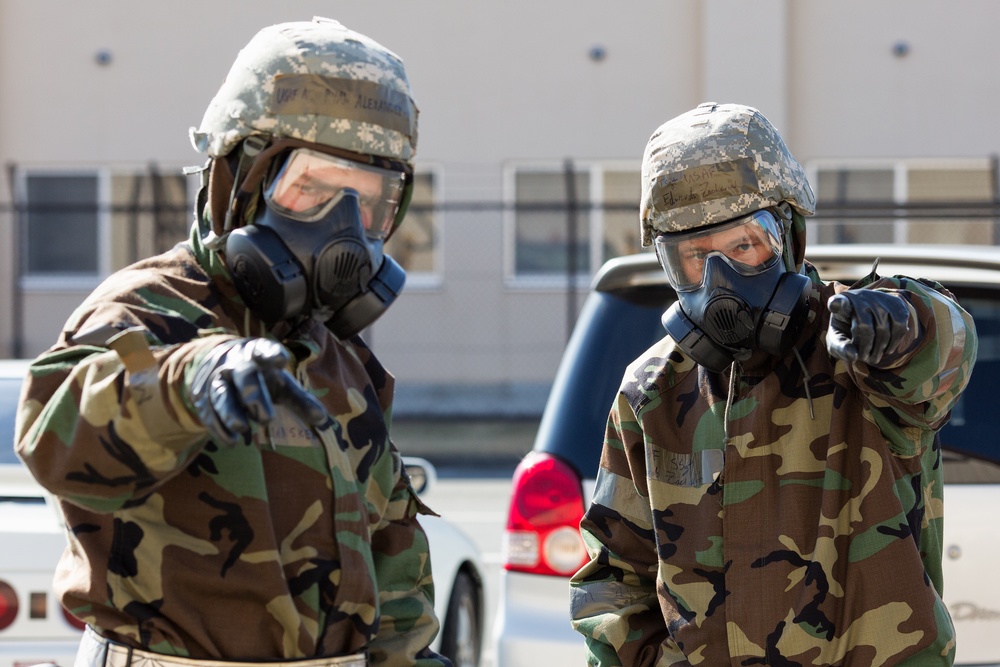 374th MXS tests operational capability during chemical attack