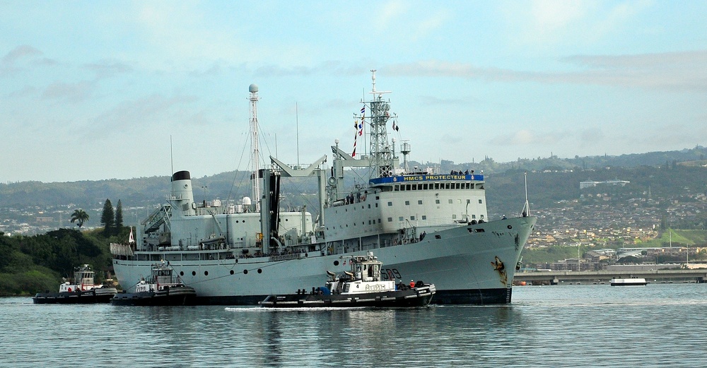 HMCS Protecteur arrives at Joint Base Pearl Harbor-Hickam