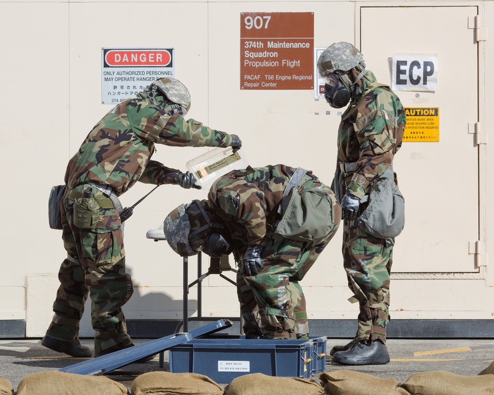 374th MXS tests operational capability during chemical attack