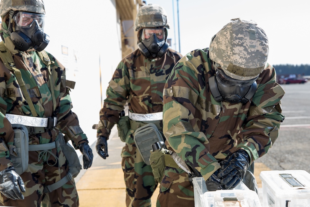 374th MXS tests operational capability during chemical attack