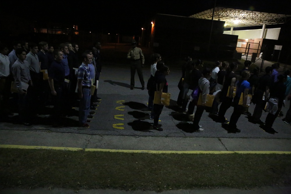 Photo Gallery: Marine recruits survive first stressful night on Parris Island