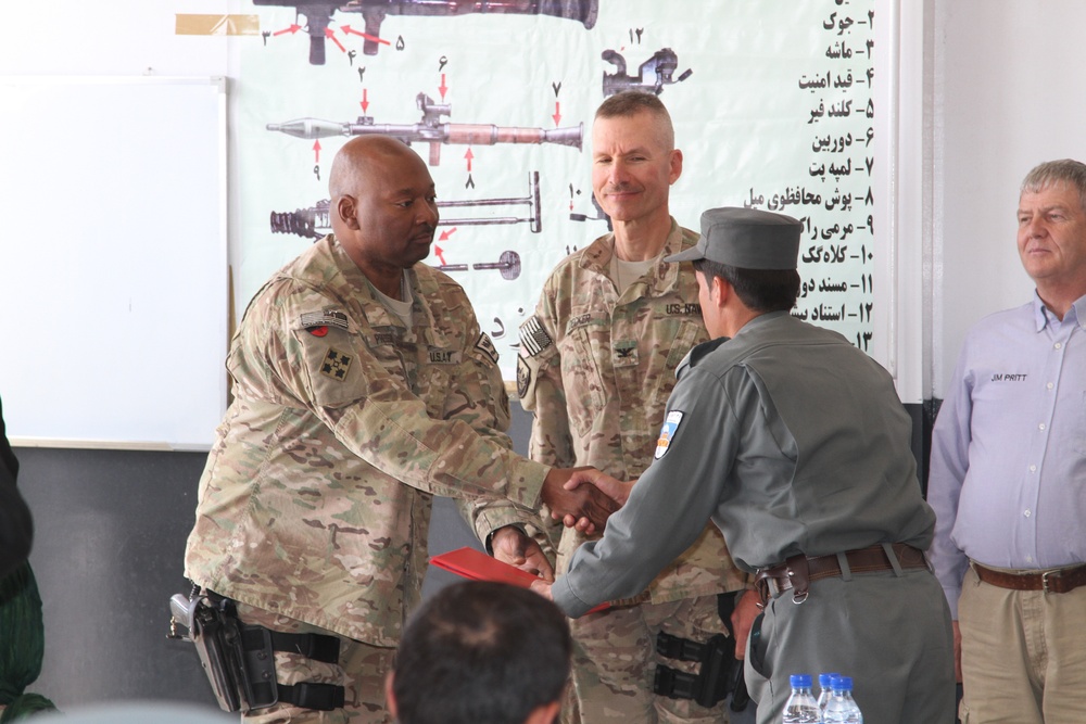 Afghan police members graduate from property management course