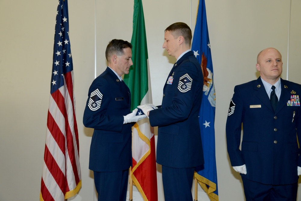 Chief Master Sgt. David K. Knight Jr.'s retirement ceremony
