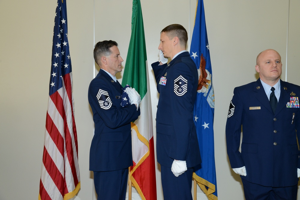 Chief Master Sgt. David K. Knight Jr.'s retirement ceremony
