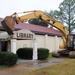 Old community library building demolition