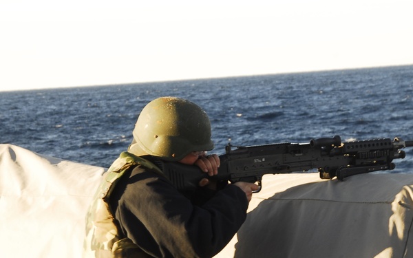 USS Cole warning shots exercise