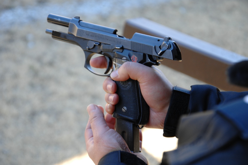 Pistol qualification at the Pomeroy Range