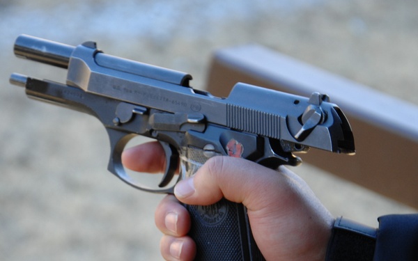 Pistol qualification at the Pomeroy Range