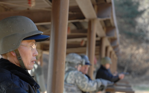Pistol qualification at the Pomeroy Range