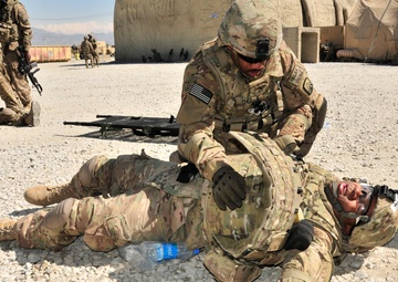 Air Force medics support convoy escort team