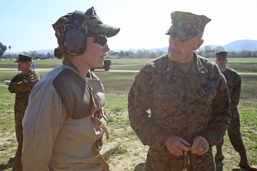 1st MLG commanding general visits Marines during 2014 Western Division matches