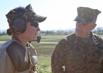 1st MLG commanding general visits Marines during 2014 Western Division matches
