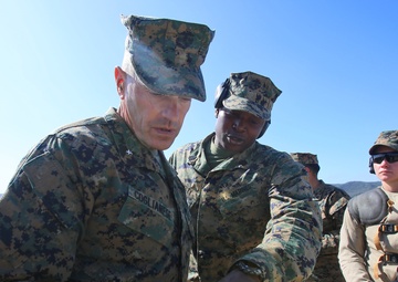 1st MLG commanding general visits Marines during 2014 Western Division matches