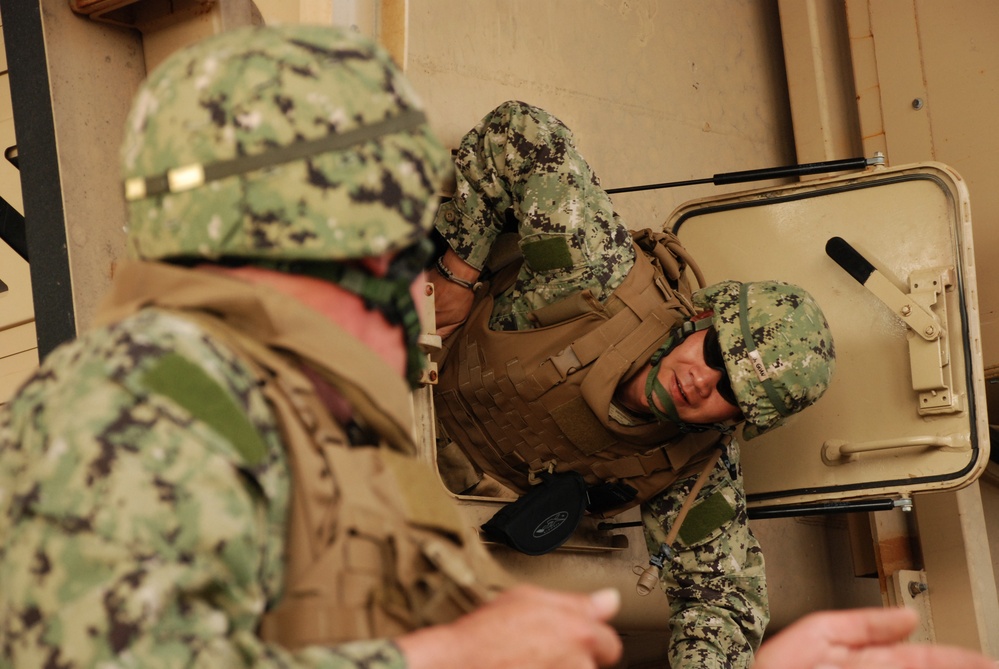 NMCB 25 MRAP rollover training