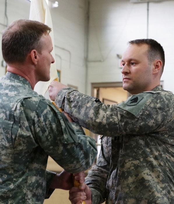 Capt. Douglas Curdie assumes command of the 103rd Brigade Support Battalion