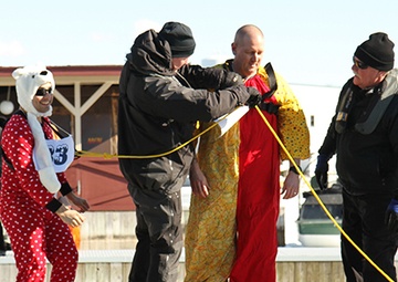 Soldiers support Polar Bear Dip in Alexandria Bay