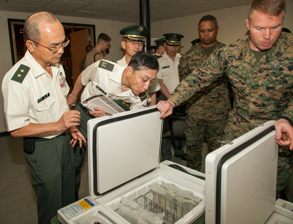 JGSDF members visit 3rd Medical Logistics Company, learn about medical capabilities