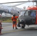 Coast Guard MH-60 Jayhawk helicopter crew prepares for test flight in Kodiak, Alaska