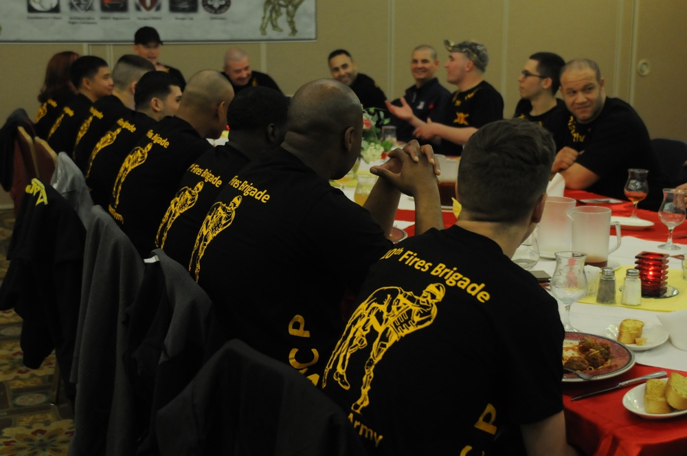 210th FA Brigade combatives team dinner and 2ID tournament