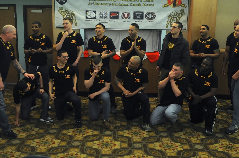 210th FA Brigade combatives team dinner and 2ID tournament