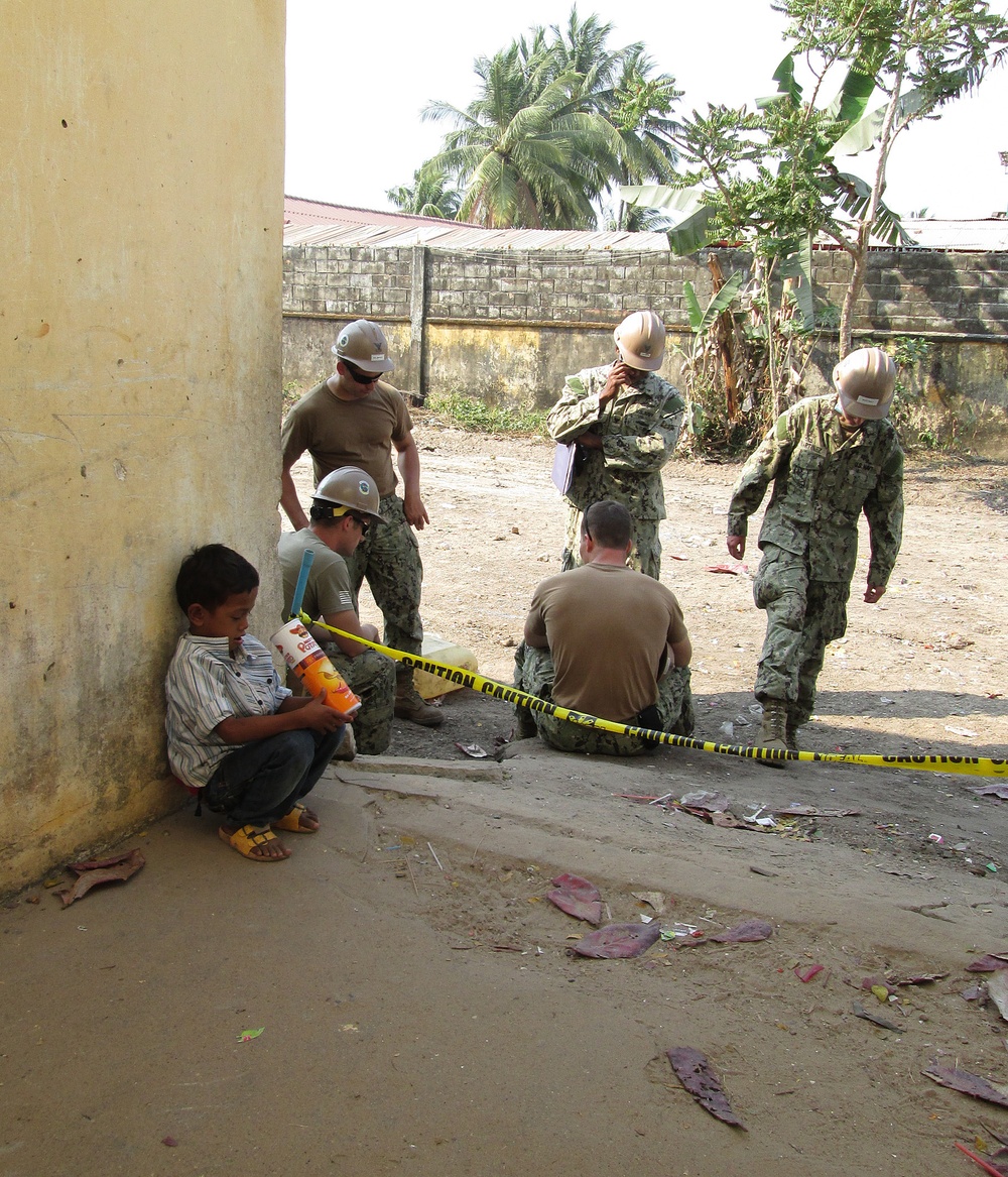 Sailors build new bathroom facility in Cambodia