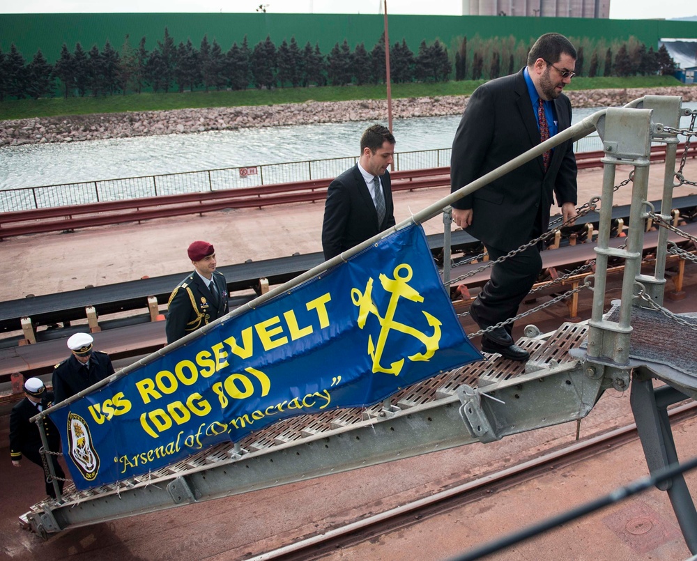 USS Roosevelt (DDG 80) is on a scheduled deployment in route to support maritime security operations and theater security cooperation efforts