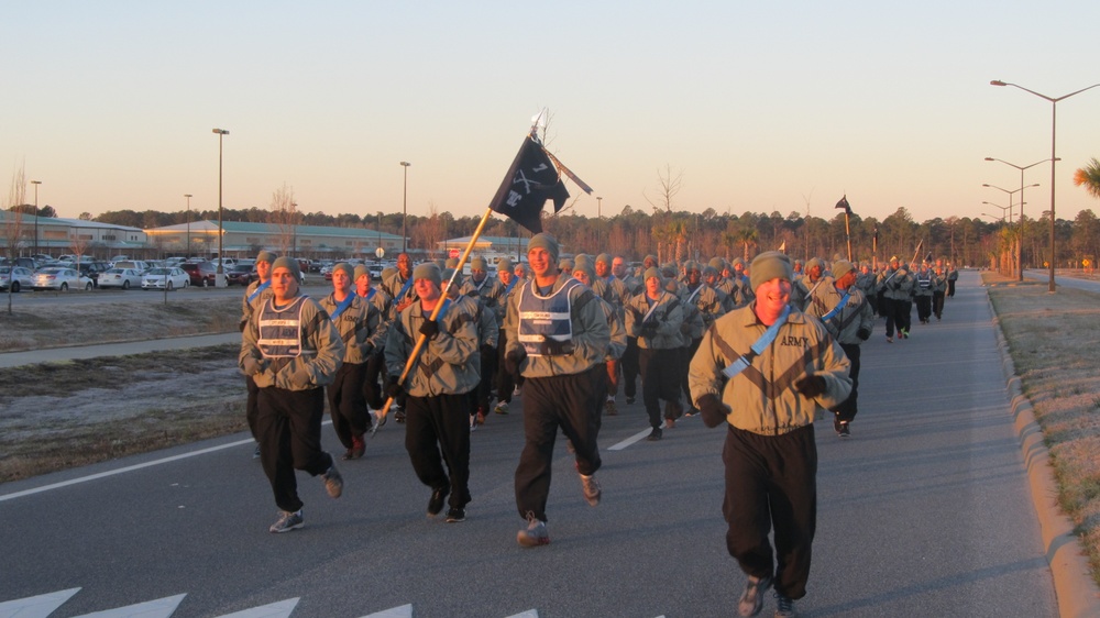 Cottonbalers set training pace with battalion run