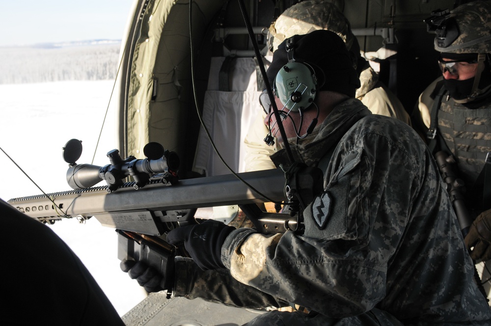 ‘1-Geronimo’ snipers shoot from Black Hawk platform